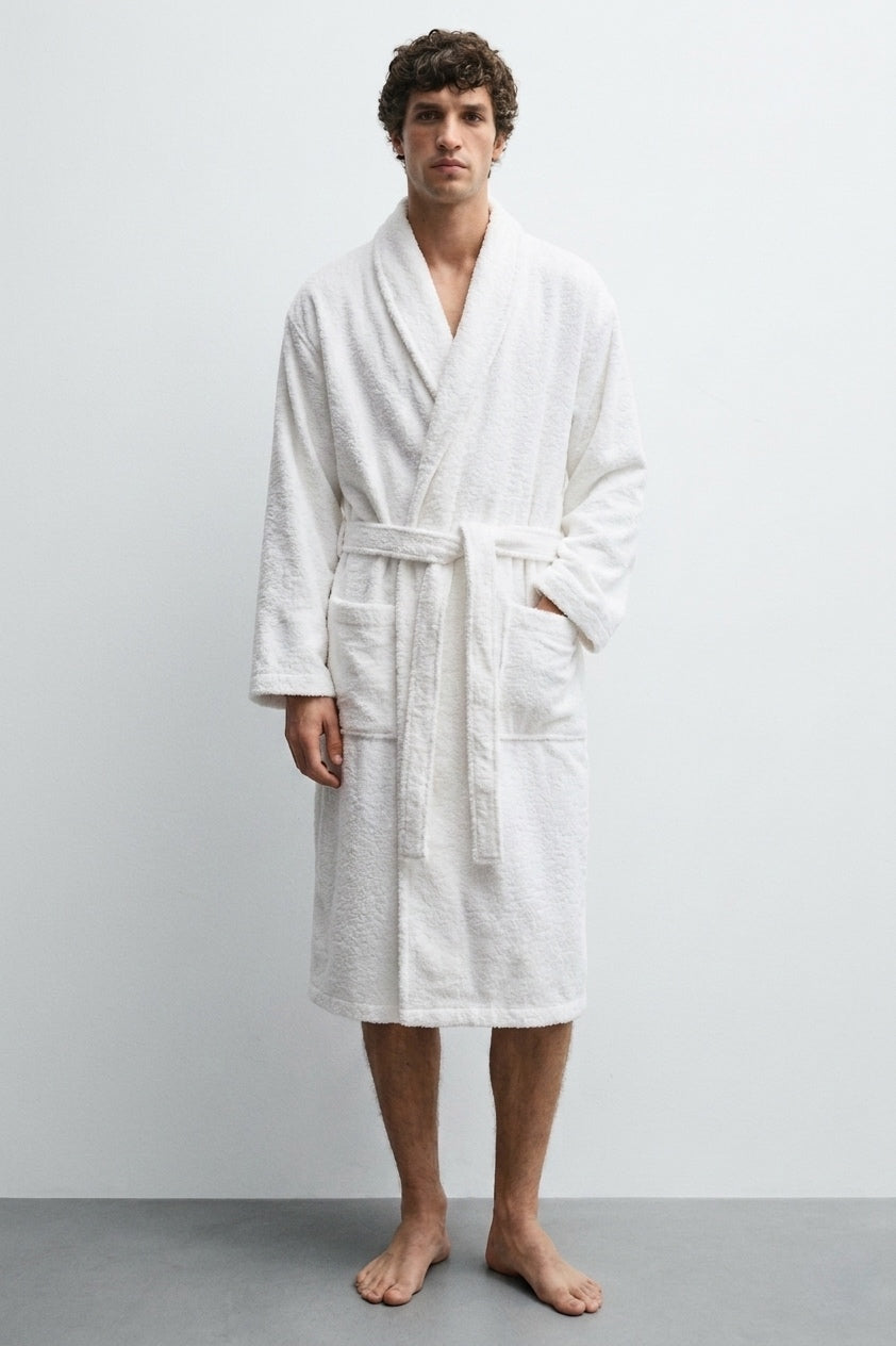 High Quality Cotton Bathrobe for Men-3