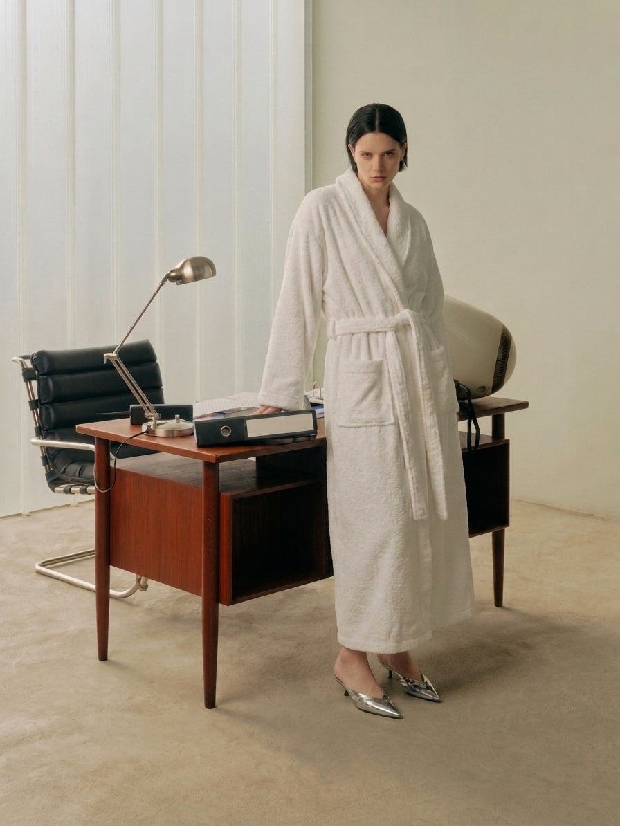 High Quality Cotton Bathrobe for Women-4